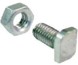 20 x Greenhouse Glasshouse Aluminium Cropped Head Nuts and Bolts M6 x 12mm