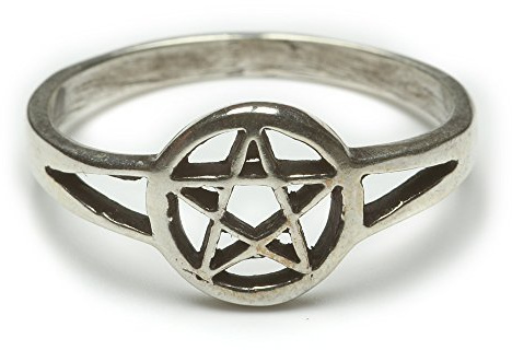 Drachensilber Pentagramm Ring Silberring 925 Silber Schmuck Damenring Kindering Hexenstern