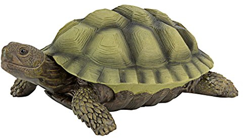 Design Toscano Gilbert La Tartaruga Decoro da giardino Statuetta animale, poliresina, a colori, 22,75 cm