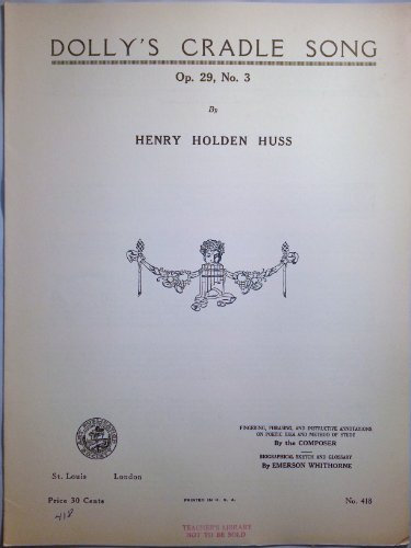 Dolly's Cradle Song Op. 29, No 3 Rare Vintage Piano Sheet Music 1947