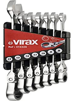 Virax - Juego llaves trinquete diámetro 8-17mm(7u)