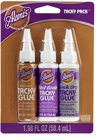 Aleene’s Tacky Glue Mini-Set – 3 Stück à 19,6 ml – 3 Arten Starker Bastelkleber – Transparenter Kleber für Papier, Holz, Glas und Kunststoffe – Alleskleber für Basteln, Scrapbooking und Miniaturbau