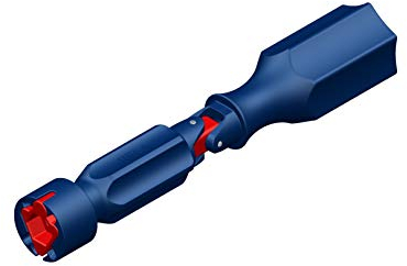 Rela Innovativ Montageschlüssel mit Gelenk, Montage WC-Sitz | Flügelmutter und Schraubenköpfe, Kunststoff, Ø 3,5 cmx 19,5 cm, 0246DV_SML