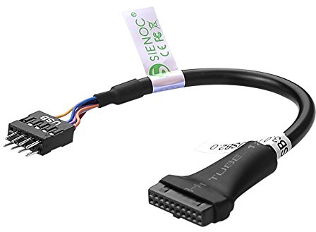 SIENOC USB 3.0 20-Pin Buchse zu dem auf USB 2.0 Motherboard 9-pin | Stecker Kabel Adapter