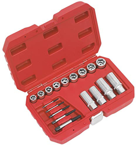 Sealey Ak751 Bolt, Stud & Screw Extractor Set 18Pc