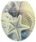 sourcing map WC Aufkleber Toilettensitz Badezimmer PVC Starfish Pattern Abnehmbare Wasserresistenz WCckel Aufkleber