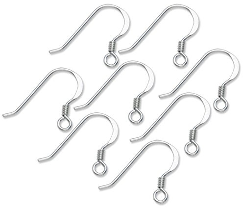 Heather Needham Silver 8 Pieces (4 Pairs) Genuine 925 Sterling Silver Ear Wires - Earring Wires - Fish Hooks for Drop Earrings. Silver Earwires Gift Boxed EW/4