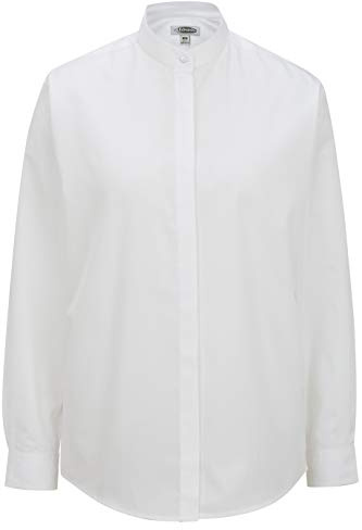 Edwards Ladies' Banded Collar Shirt Medium White