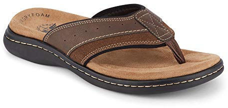DOCKERS Mens Laguna Beach Flip Flop Sandals, Briar, 9M