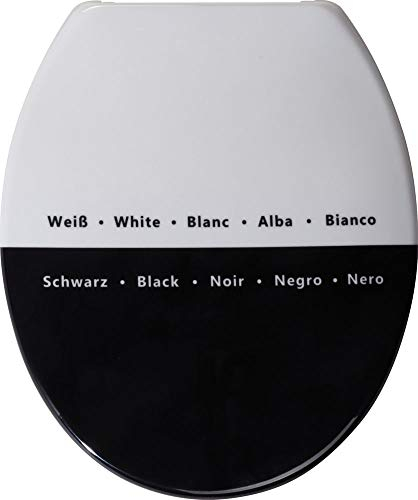 WC Sitz Paradoxum in schwarz-weiß TOILETTENDECKEL KLODECKEL KLOBRILLE WC DECKEL TOILETTENSITZ WC BRILLE