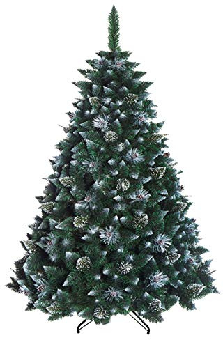 DWA ARBOL Navidad Grande en Caja, Bosque Tradicional Verde Lujo con Soporte (180 cm, Snow Covered)