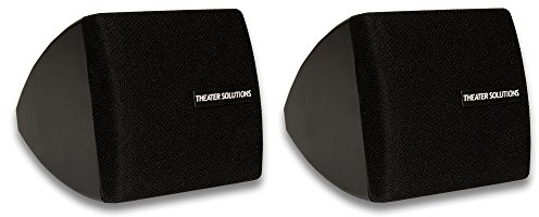 Theater Solutions TS30B Mountable Indoor Speakers Black Bookshelf Pair, 2.5 Inch (Pack of 2)