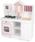 KidKraft Modern Country Kinderküche aus Holz mit Scheibengardinen, Spielküche im Landhausstil, Rosa und Weiß, Spielzeug ab 3 Jahre, 53222 [Exklusiv bei Amazon]