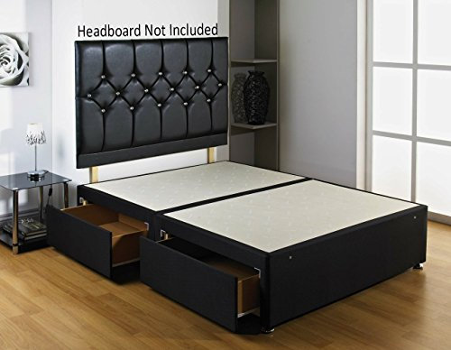 Double Diamond Divan Bed Base Comes with 2 Drawers -No Headboard