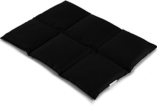 Hot Cherry Pit Pillow - Heating Pad and Cooling Bag - Cherry Stone - Microwavable (Black, 6 Chambers, 15.75 x 11.81 in)
