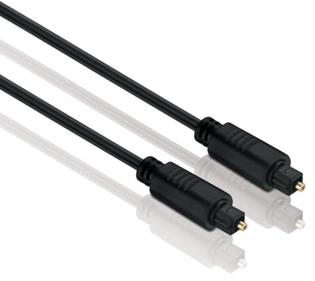 HDsupply TC020 Cable de Audio Toslink S/Pdif, Fibra Óptica, Macho a Macho, Ø 5,0mm, 0.50m, Negro