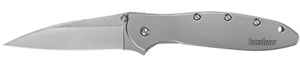 Kershaw Leek Pocket Knife, Matte Gray Design, 3 Inch Stainless Steel Drop Point Blade, EDC with Assisted Opening, Made in the USA, Reversible Clip Carry, Everyday Carry Pocket Knife for Men and Women
