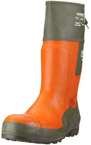 Feldtmann 35510/GR.44 Sägeschutz-Stiefel Größe44 Ulme, oliv/orange
