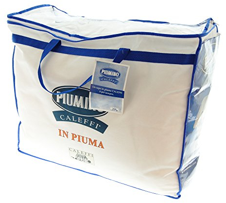 Caleffi Piumino Invernale Piazza e Mezza 200x200cm Piuma D'Oca 100% Peso 420gr/mq