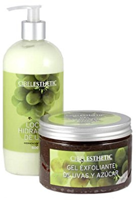 Cibelesthetic - Pack Manicura y Pedicura Loción Hidratante + Gel Exfoliante de pies y manos - 500ml. UVA (Uva)
