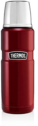 Thermos Stainless King 470ml Multi- Purpose Thermos Flask - Original-Style Flask can be used as Travel Mug or Insulated Water Bottle for Daily Commute & Weekend Adventures – Red