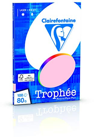 Clairefontaine 4100C Ramette de 5 x 20 feuilles de papier Trophée 80 g/m² (Couleurs pastel) (Import Allemagne)