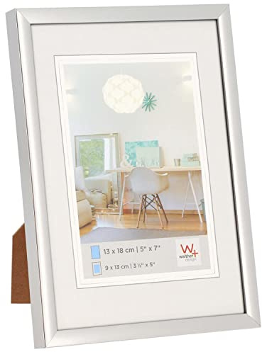walther design Cadre Photo Argent 10 x 15 cm Nouveau Cadre en Plastique Lifestyle KV015S