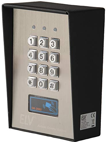 ELV Digitales Codeschloss DK-2882, Metall, Silber, RFID-geschützt, Tastenfeld, Keypad Lock, Schloss