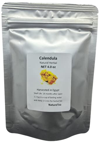 Calendula Flower - Premium Dried Whole Loose Flower - by Nature Tea (1 oz)