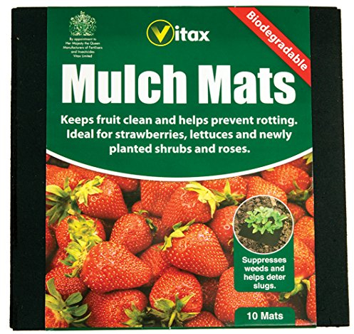 VITAX 6MM1 Biodegradable Mulch Mats, Black, 0.9 x 25.5 x 25.7 cm