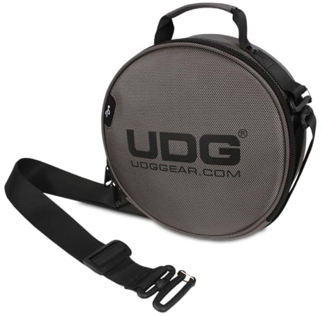 UDG Ultimate DIGI Headphone Bag, Charcoal (U9950CH) | Compact headphone bag for DJs; padded compartment, accessories pocket, adjustable shoulder strap