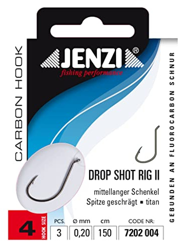 Jenzi Drop-Shot Rig II Wide Gap Vorfach mit Haken 150cm 3Stk