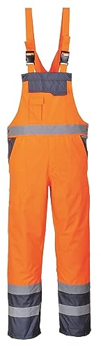 Portwest Kontrast-Latzhose, ungefüttert, Farbe: Gelb/Schwarz, Größe:
