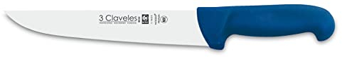 3 Claveles Cuchillo Carnicero Proflex, Acero Inoxidable, Azul, 26 cm-10.5
