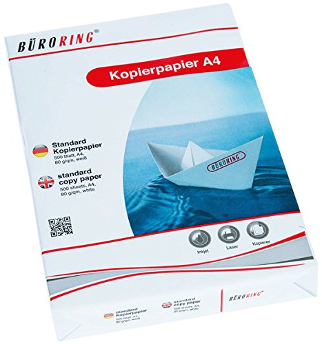 Büroring Kopierpapier A4 weiß 500 Blatt, holzfrei 80g/qm