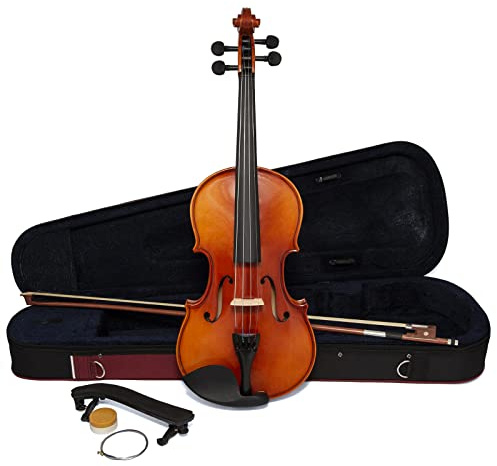Theodore VLN16-1-2 Configuración de violín para estudiantes - Principiantes 1/2 Tapa de pícea maciza