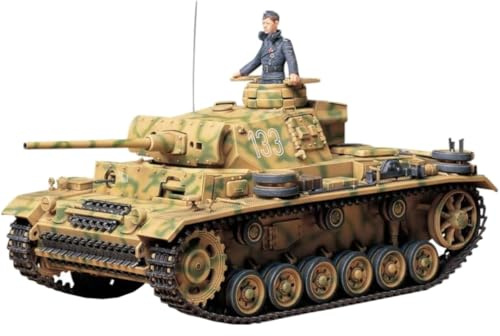 TAMIYA 35215 1:35 Deutscher PzKpfw. III AUSF. L (1), Modellbausatz,Plastikbausatz, Bausatz zum Zusammenbauen, detaillierte Nachbildung, Camo, Mehrere Farben, Grau- und Grüntöne