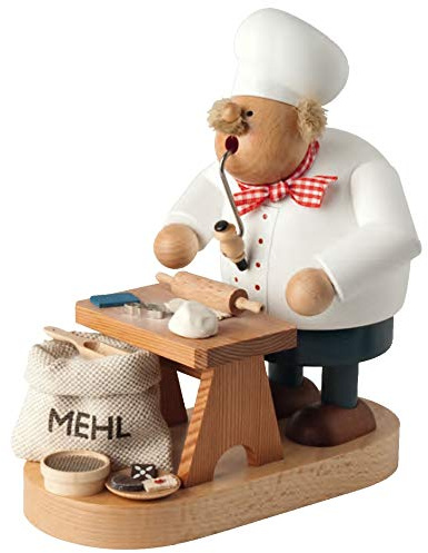 KWO Olbernhau 21572 Räuchermännchen Weihnachtsbäcker, 20 cm