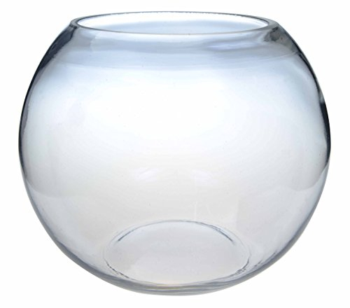 6 (15cm) Clear Glass Fish Bowl Bubble Ball Table Wedding Display Vase