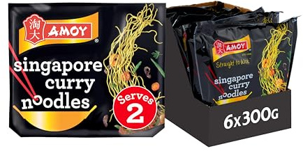 Amoy Straight To Wok Singapore Noodles 300 g (Pack of 6)
