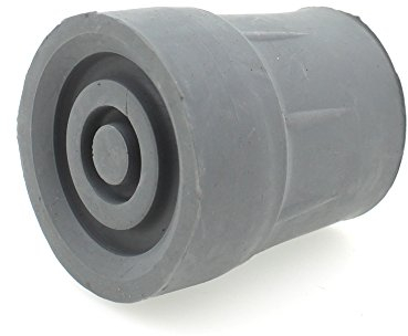 Qty: 10x 25mm 1 Heavy Duty Rubber Ferrules For Walking Frames - Grey - By Lifeswonderful®