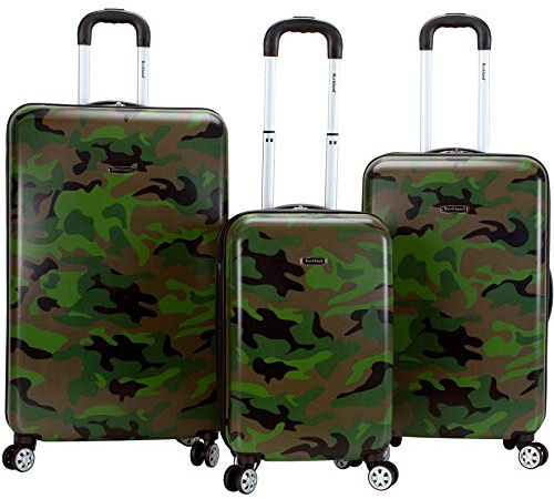 Rockland 3 Piece Safari Polycarbonate Abs Upright Set, Camo, One Size