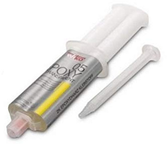 Wiko 2-K Epoxy Metallkleber 5, 25 ml Transparent Doppelkartusche EPOM.S25 inkl. Mixtülle