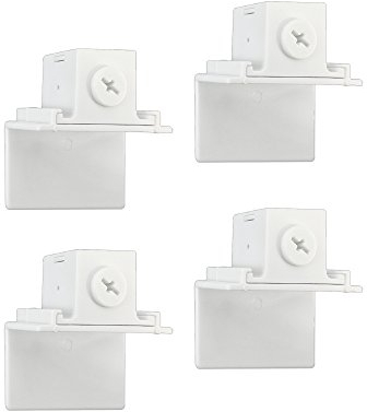 Victoria M. Klebehalter Klebeträger Befestigungsset ohne Bohren für EasyFix Plissees, für Fenster mit Festverglasung, 4er Set