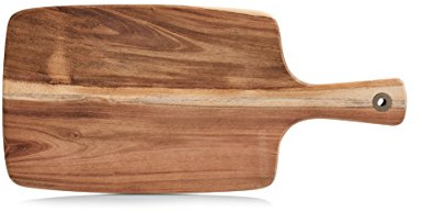 Zeller 25551 Schneidebrett mit Griff, Akazie, 41,8 x 19,5 x 1,2 cm Natur