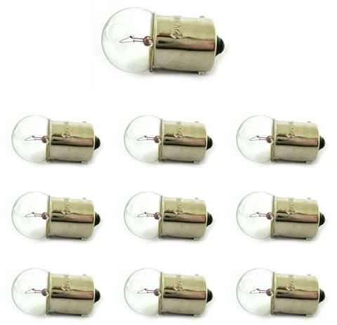 CARALL 10 piezas de bombilla halógena 24V para camión (G18,5 BA15S 24V 10W R10W)