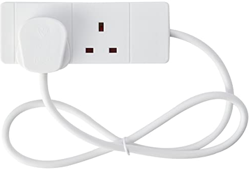 pro elec PEL00899 2 Gang 1 m Extension Lead Cable - White