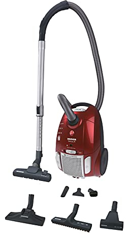 Hoover Mixte Aspirateur avec Sac spécial Animaux, Rouge Métallique, 450 W