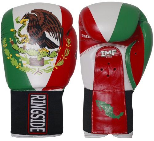 Ringside Limited Edition Mexico IMF Tech Boxing Training Sparring Gloves, 16-Ounce