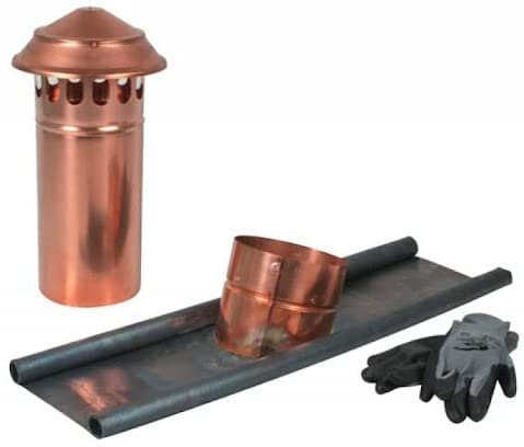 UTILFER Comignolo Testa Cappello Antivento In Rame + Conversa In Piombo, 120